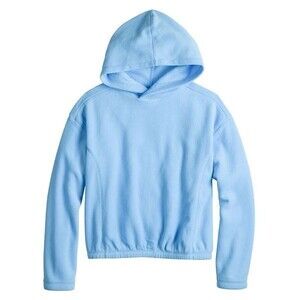 Tek Gear Girl's Microfleece Cinched Hem Blue Hoodie Size S (7) NWT